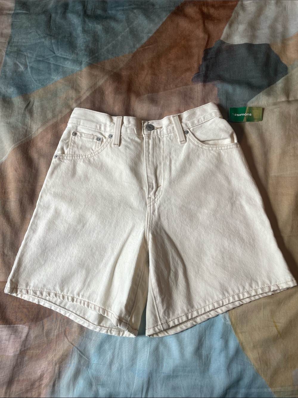 High-Rise White Denim Shorts - Levi’s